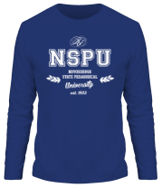 Мужские футболки с длинным рукавом НГПУ Новосибирский педагогический университет