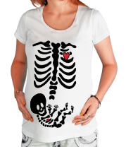 Футболки для беременных Беременный скелет