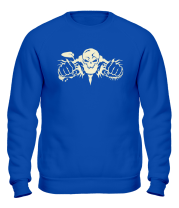 Толстовки без капюшона Скелет мотоциклист (свет)