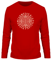 Мужские футболки с длинным рукавом Рунический круг (свет)