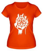 Футболки женские Рука с пентаграммой