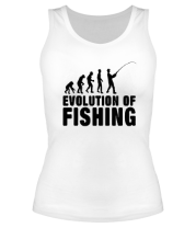 Женские майки Эволюция рыбалки