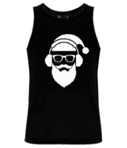 Мужские майки Санта в наушниках