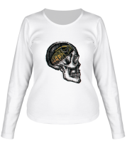 Женские футболки с длинным рукавом Череп с гранатой